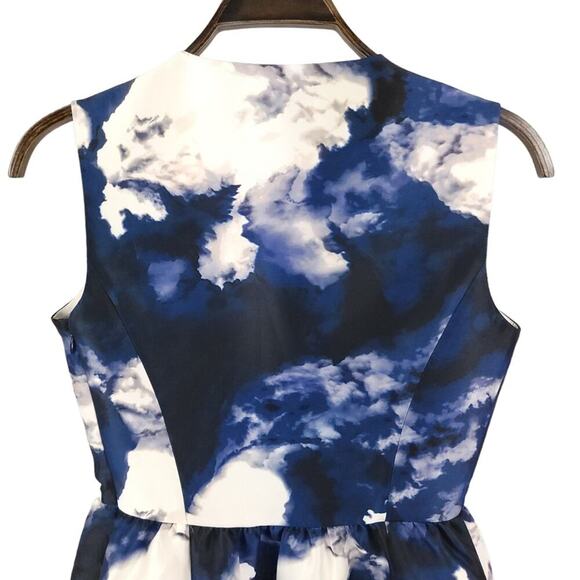 Kate Spade Joss Cloud Print Dress Blue Dusk Sheath Mini Dress - Picture 7 of 16